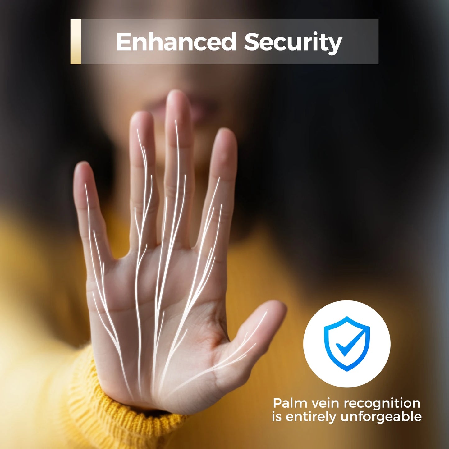 Arpha Smart Lock Door Wifi Palm Recognition Smart Lock 7800mAh Battery Digital Electronic Lock NFC Unlock Home Security Lock