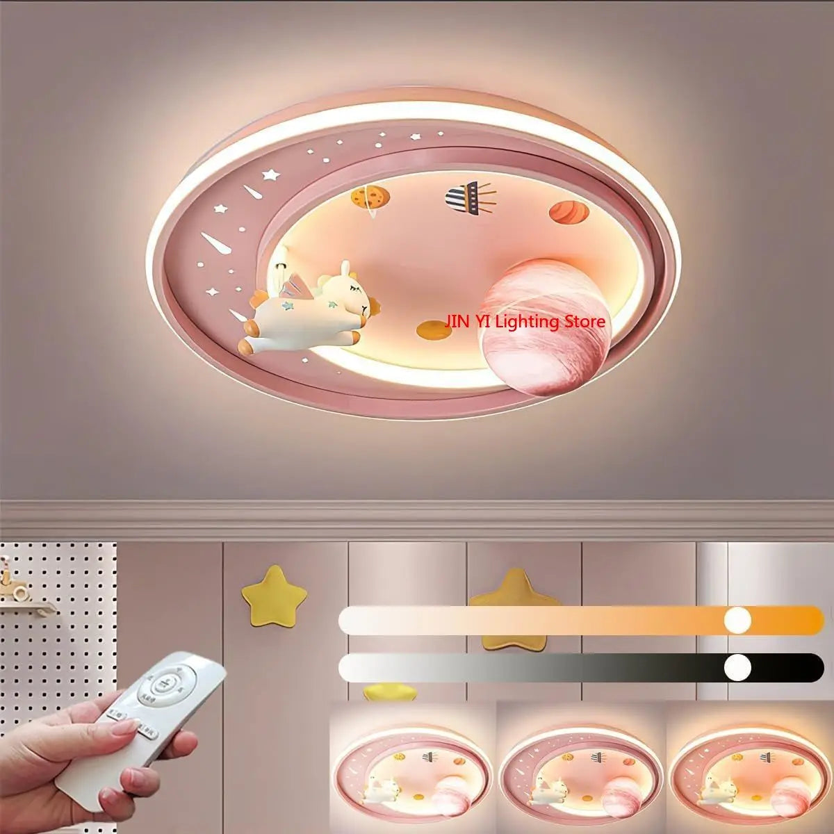 Cartoon Children's Ceiling Light Astronaut Creative Eye Protection Light Source Starry Sky LED Eye Protection Indoor Light