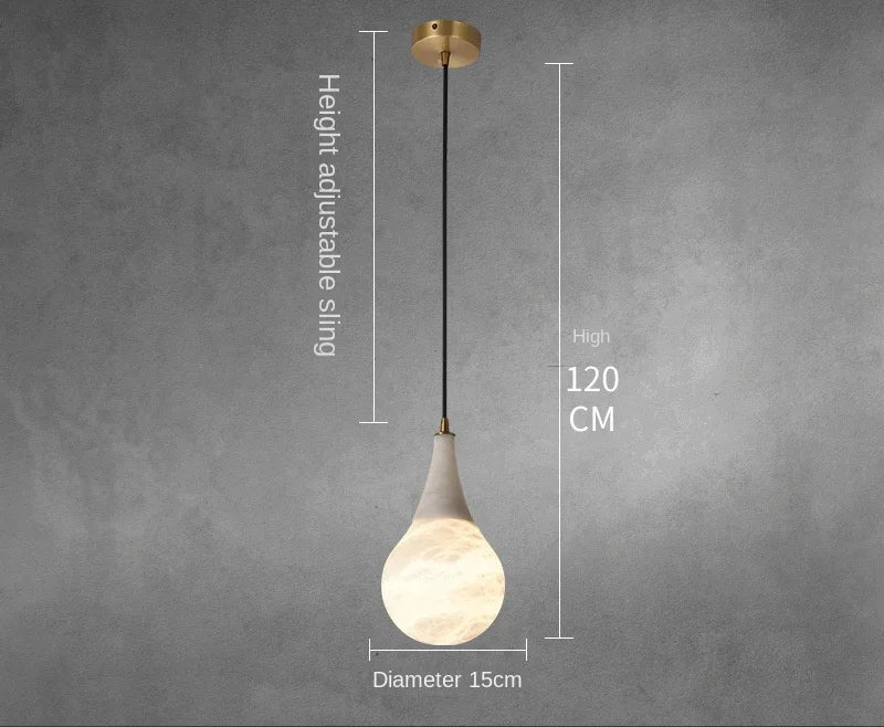 Luxury Home Deco LED Marble Series Designer Hanging Lamps Suspension Luminaire Lampen Pendant Light for Staircase Living Room