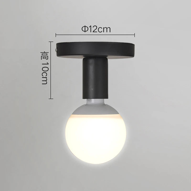 Simple Retro Ceiling Light Industrial Metal E27 Ceiling Lamp Sconce for Living Room Balcony Dining Room Bedroom Aisle Home Decor