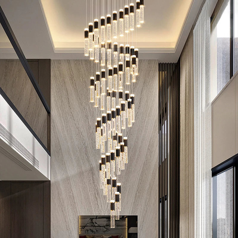Modern home decor led lights pendant light lamps forstaircase Chandeliers for living room hanging light indoor lighting