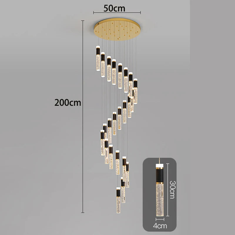 Modern home decor led lights pendant light lamps forstaircase Chandeliers for living room hanging light indoor lighting
