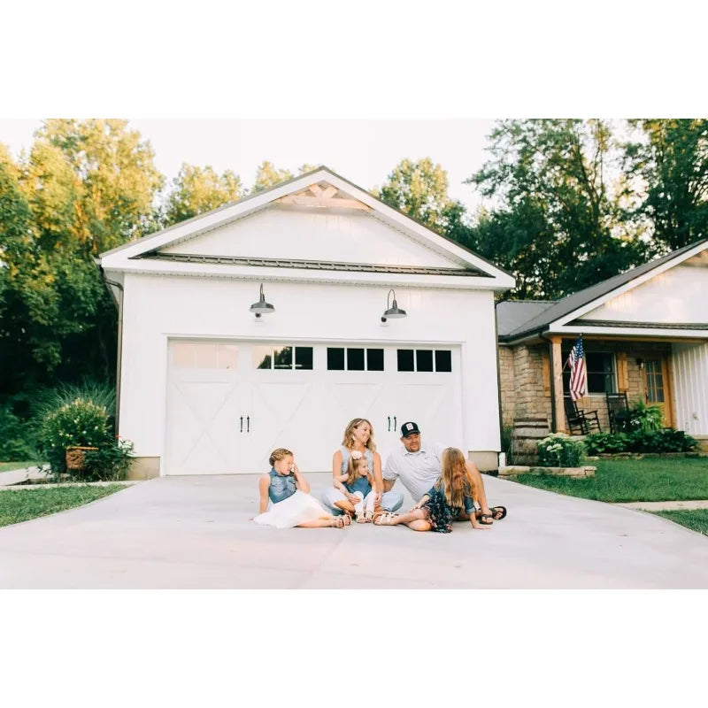 Steel Lighting Co. Gardena Barn Light | Outdoor Wall Mounted | 16" Dome 16" Gooseneck | Farmhouse Light Made in America