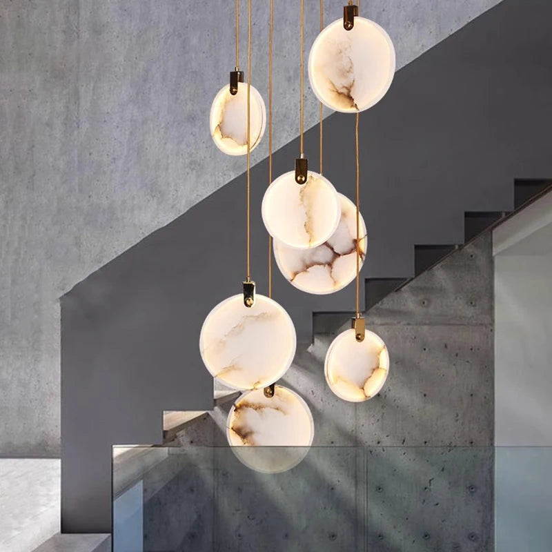 Modern home decoration crystal chandelier, stair Pendant lamp, living room Pendant lights, interior lighting