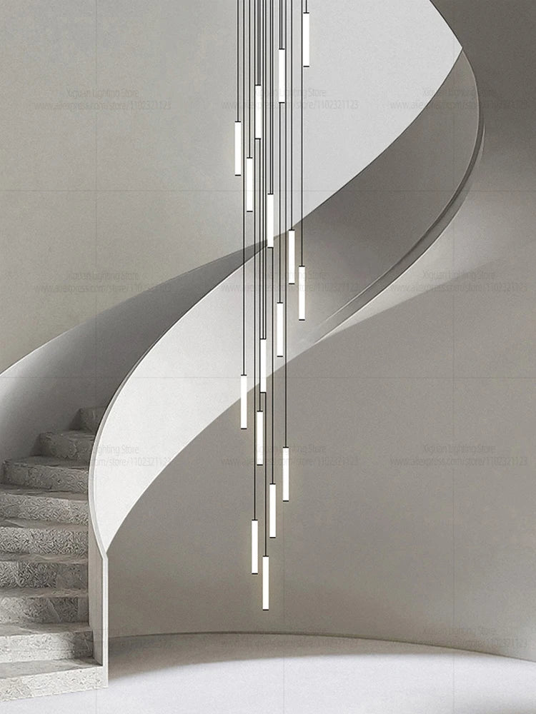 Modern Ceiling Chandelier LED Living Room Spiral Staircase Lighting Kitchen Bedroom Home Decoration Chandelier Lighting Fixtures