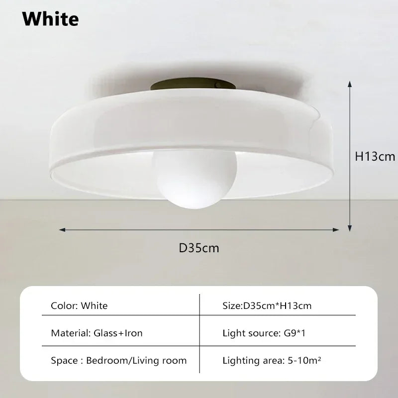 Modern Nordic 35cm Ceiling Light Glass G9 Source Room Decor Wall Lamp Bedroom Living Room Interior Home Decoration LED Lighting