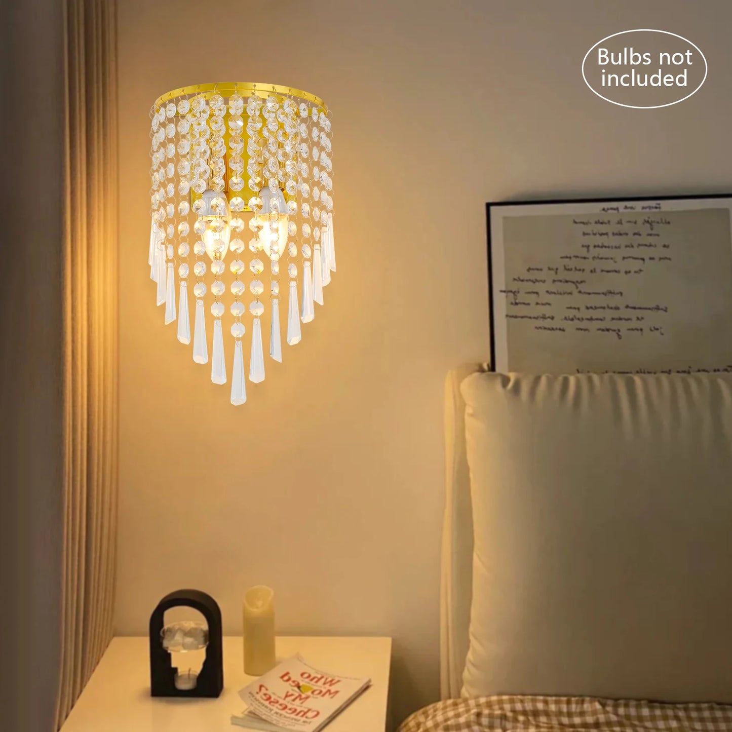 K9 Crystal Wall Sconce Modern Ceiling Light Crystal Chandelier Pendant Light Fixture Lighting for Bedroom Hallway Home Decor 40W
