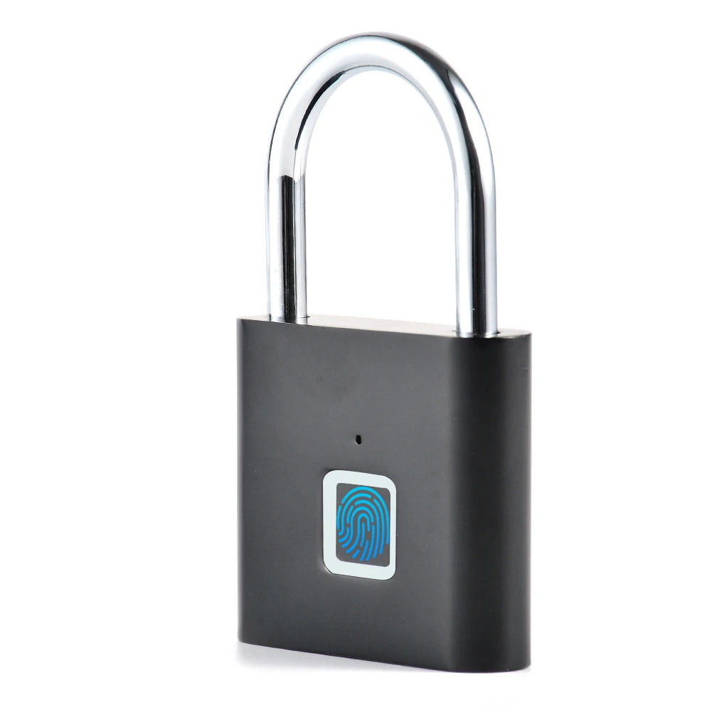 Electronic Semiconductor Fingerprint Lock Smart Door Lock Rechargeable Security Padlock for Dormitory Home
