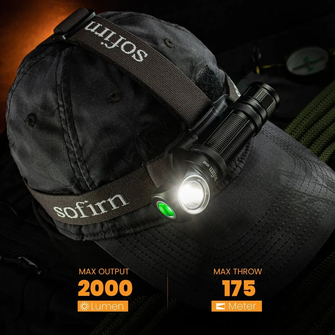 Sofirn HS40 SST40 LED 18650 Headlamp 2000lm USB C Rechargeable Flashlight Powerful Headlight with Magnet Tail Cap