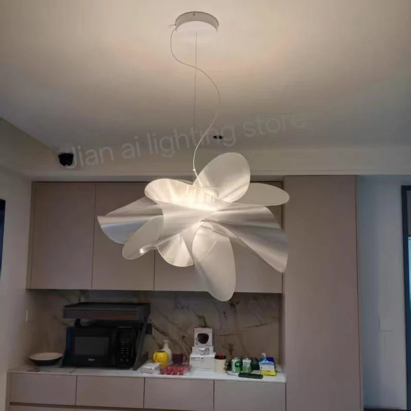 H5-Bedroom Light New Lamp Luxury Modern Simple Chandelier Northern Europe Advanced Sense Petal Lamps LED Ceiling Lamp