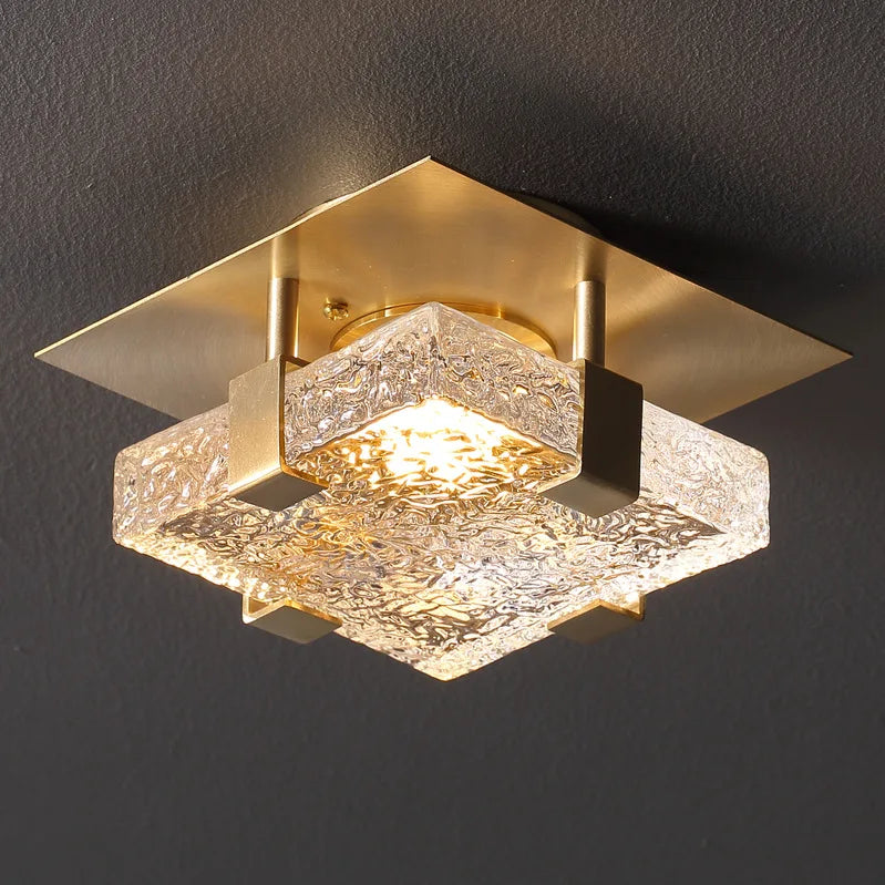 Luxury Postmodern Full Copper Marble Bedroom Ceiling Light Corridor Balcony Study Creative Entry Foyer Entrance Light