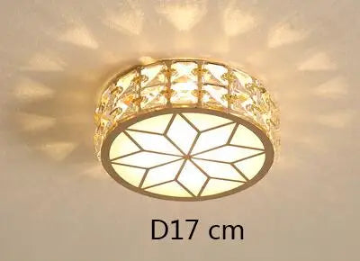 Modern Flower Gold Design Crystal Ceiling Aisle Lights Fashion Corridor Stairs Entrace Plafonnier Lamp for Porch Hall Lustres