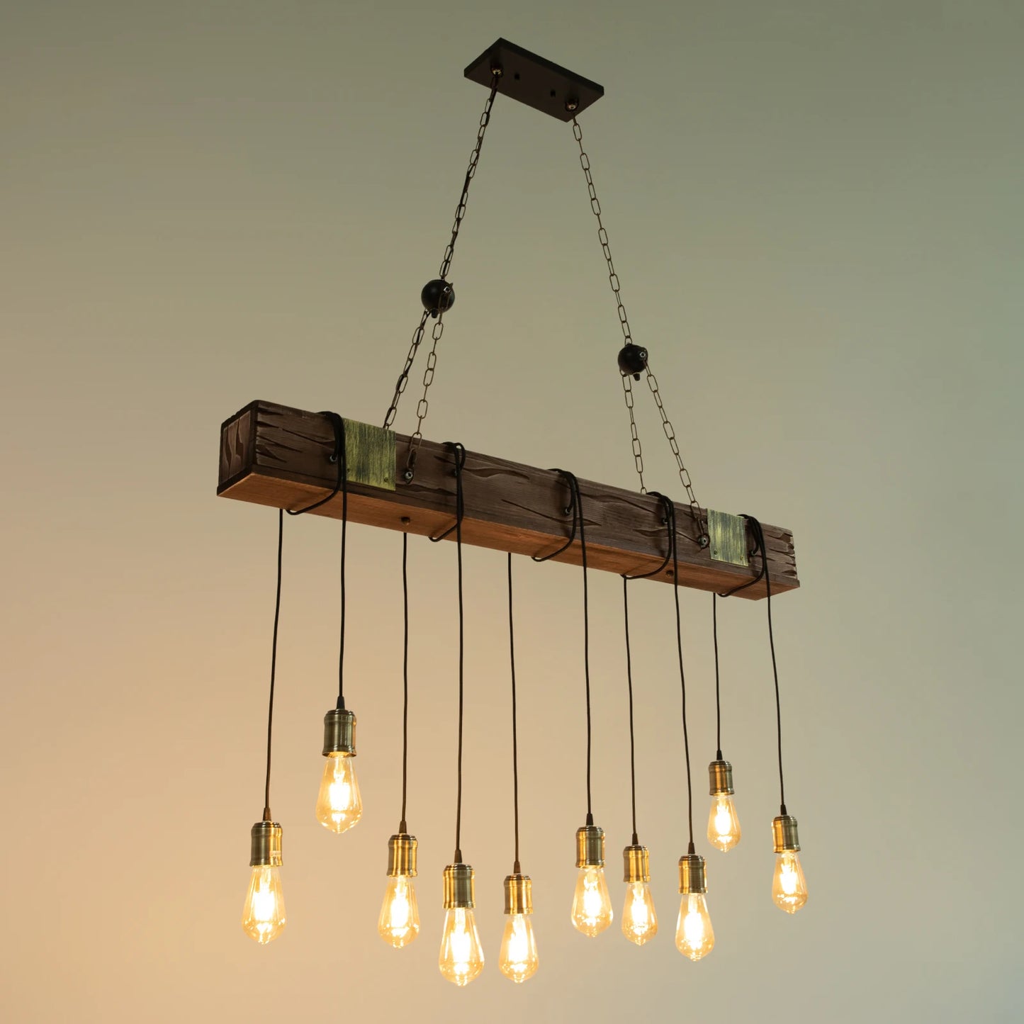10-Light Chandelier Large Pendant Light Flush Mount with E26 Standard Lamp Holder for Kitchen Island, Dining Room, Entryway