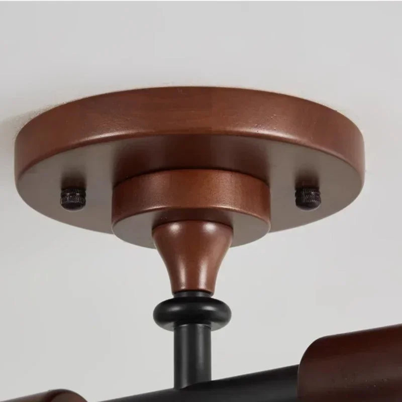 Retro Style Ceiling Light Wood Design Pendant Lights Home Decor Living Room Dining Table Bedroom Study Led Hanging Chandeleir