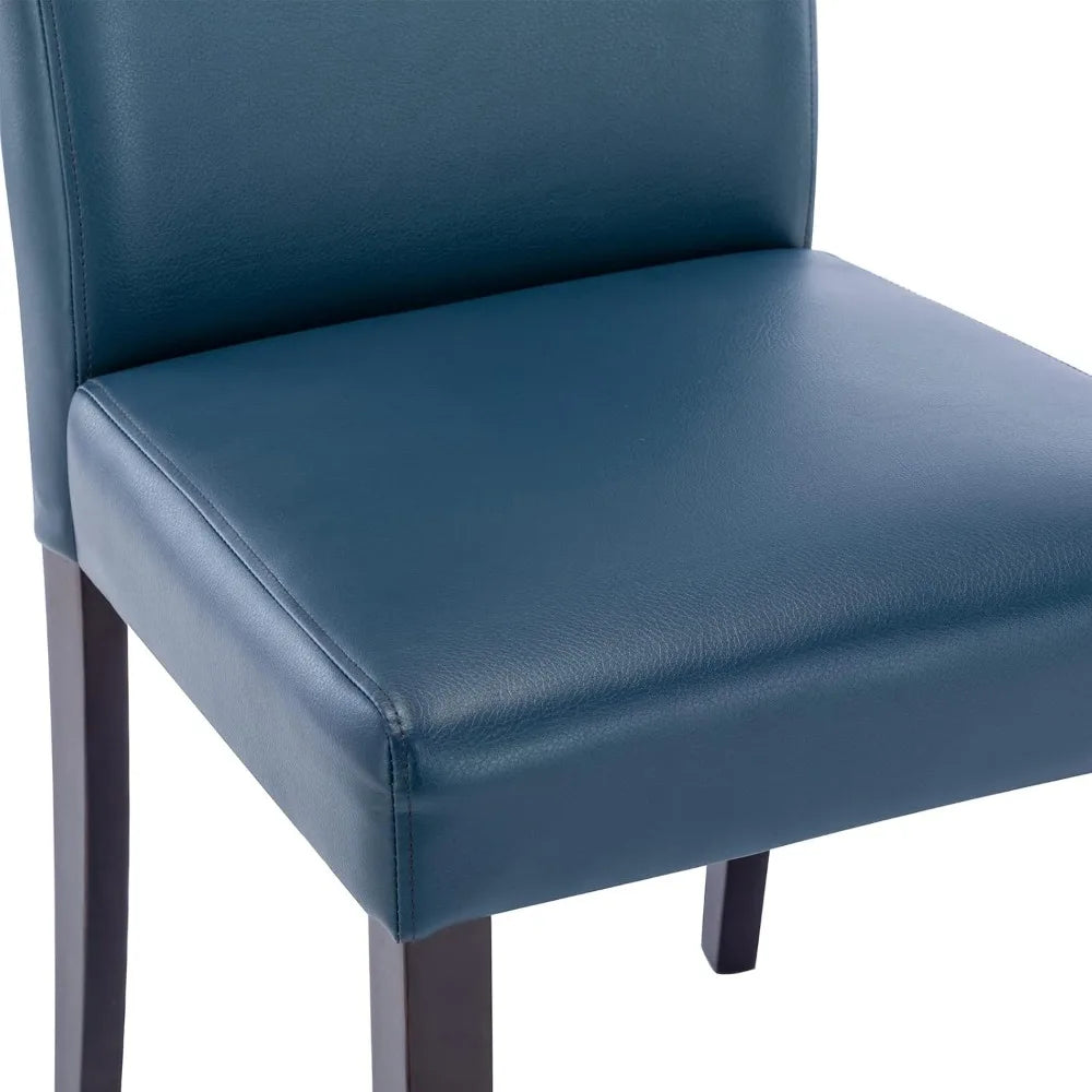 Restaurant Furniture, Faux Leather Armless Dining Room Chairs with Solid Wood Legs Back Side Chair for Kitchen Living Room