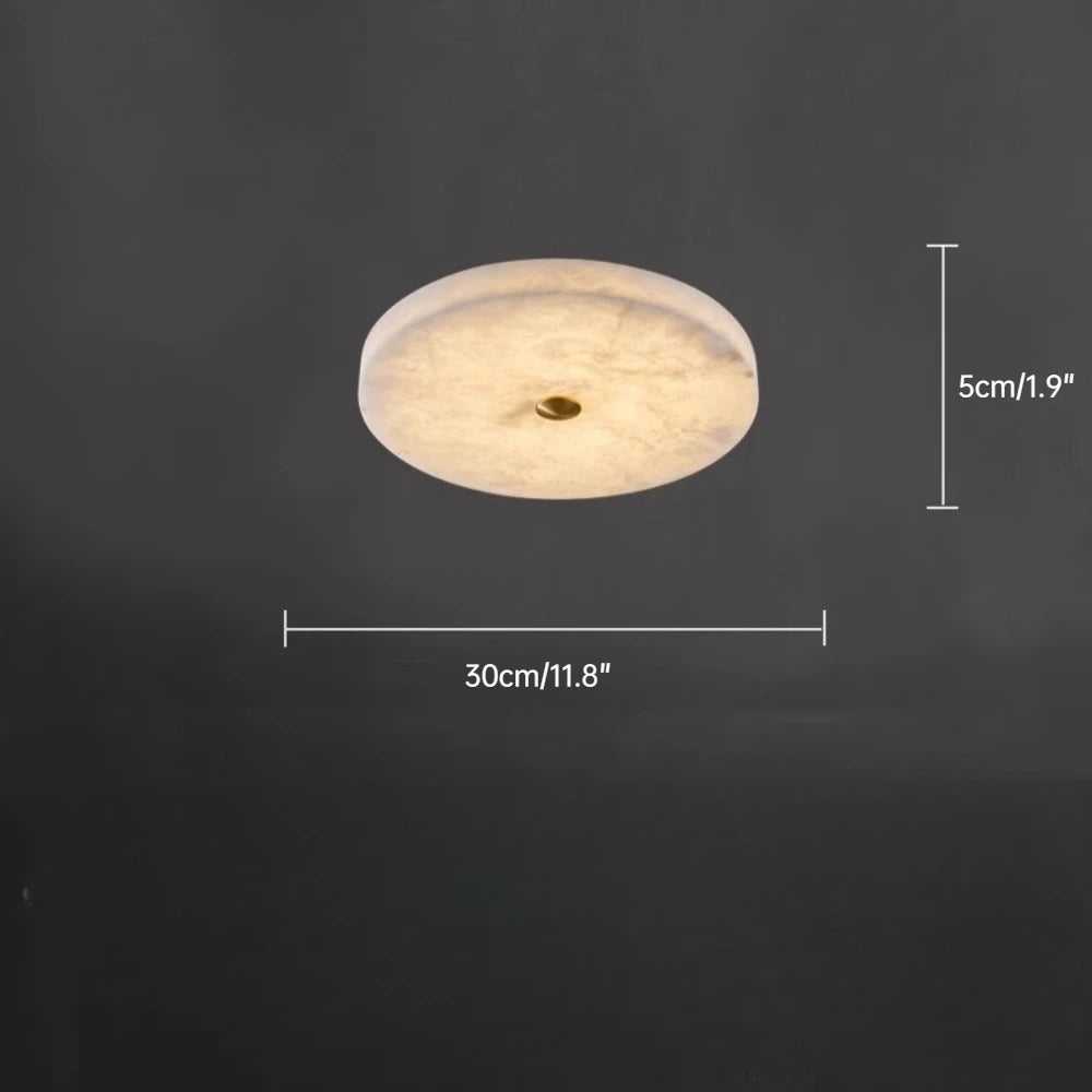 Modern Simple LED Natural Marble Ceiling Lamp Living Room Bedroom Corridor Circular Ultra-thin All-copper Wall Lamp Indoor Decor