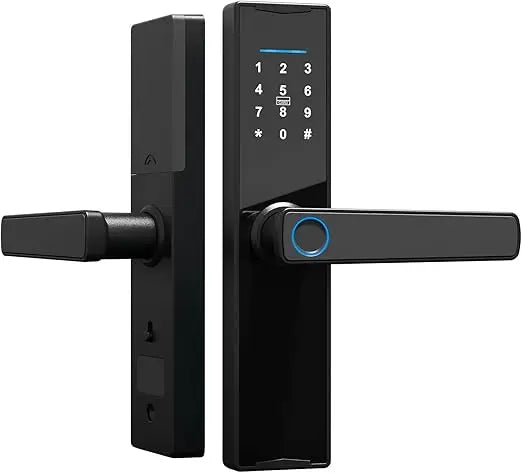 Tuya Smart Lock Fingerprint Lock Door Lock Keypad Door Lock with Handle Fingerprint Electronic Deadbolt Door Lock Smart Door Loc
