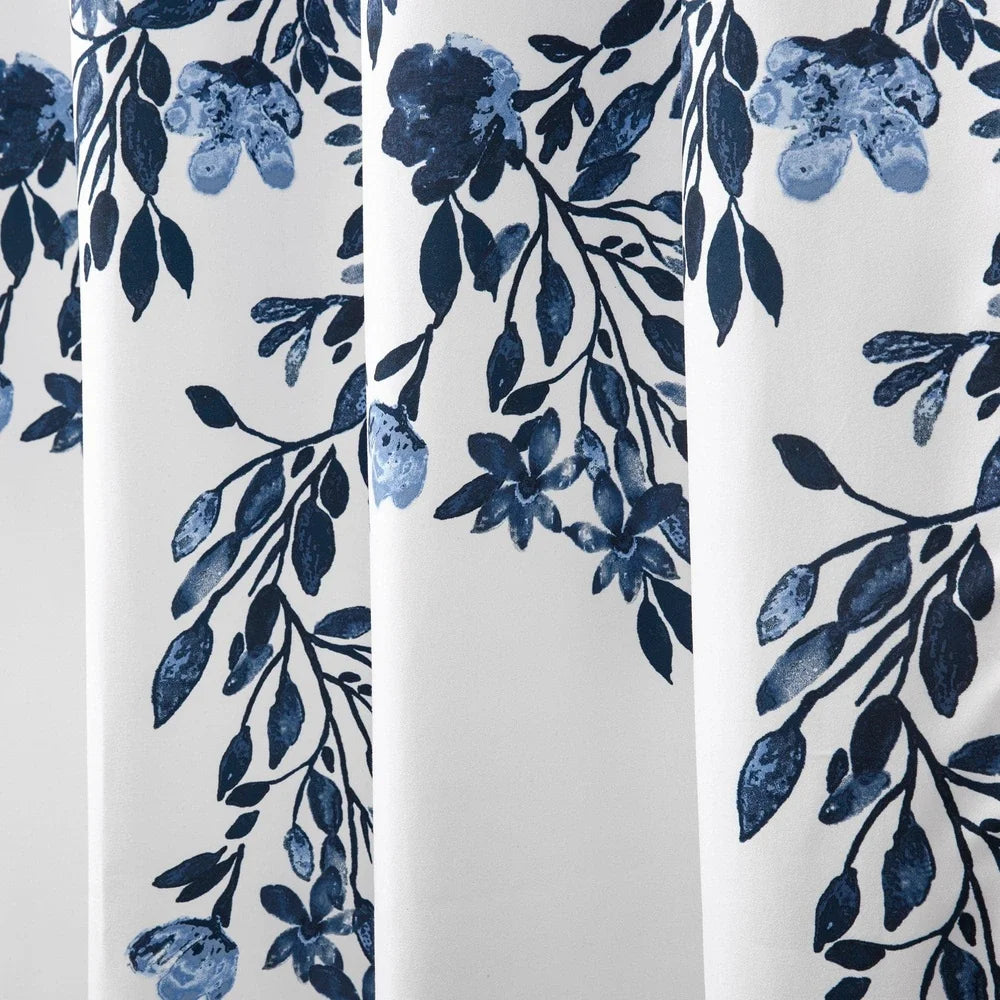 Floral Shower Curtain 72x72 Waterproof Polyester Machine Washable Elegant Design Bathroom Spa Experience Hook Rings Compatible