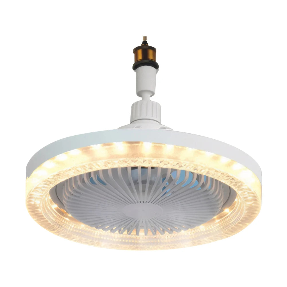 E26/E27 Socket Ceiling Fans with Lights 3 Color Dimmable 50W LED Small Ceiling Fan 3 Speeds Modern Ceiling Fan 3000K/4000K/6000K