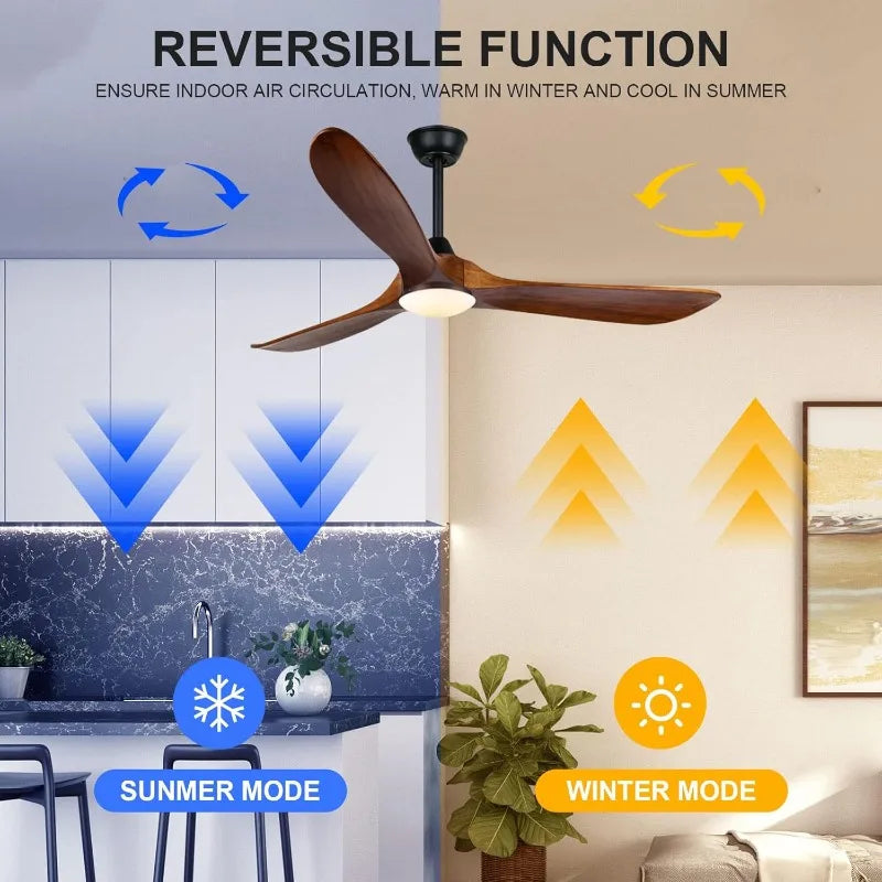 60 inch Ceiling Fan with Light, Outdoor Ceiling Fans for Patio with Light and Remote, Farmhouse Ceiling Fan