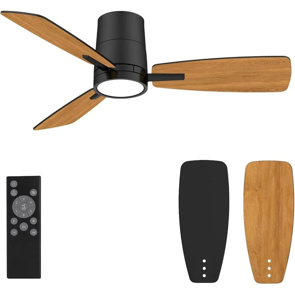 Modern Ceiling Fan with Lights Quiet Reversible Motor Energy Efficient 6 Speeds Timer Easy Installation High Airflow Low Noise