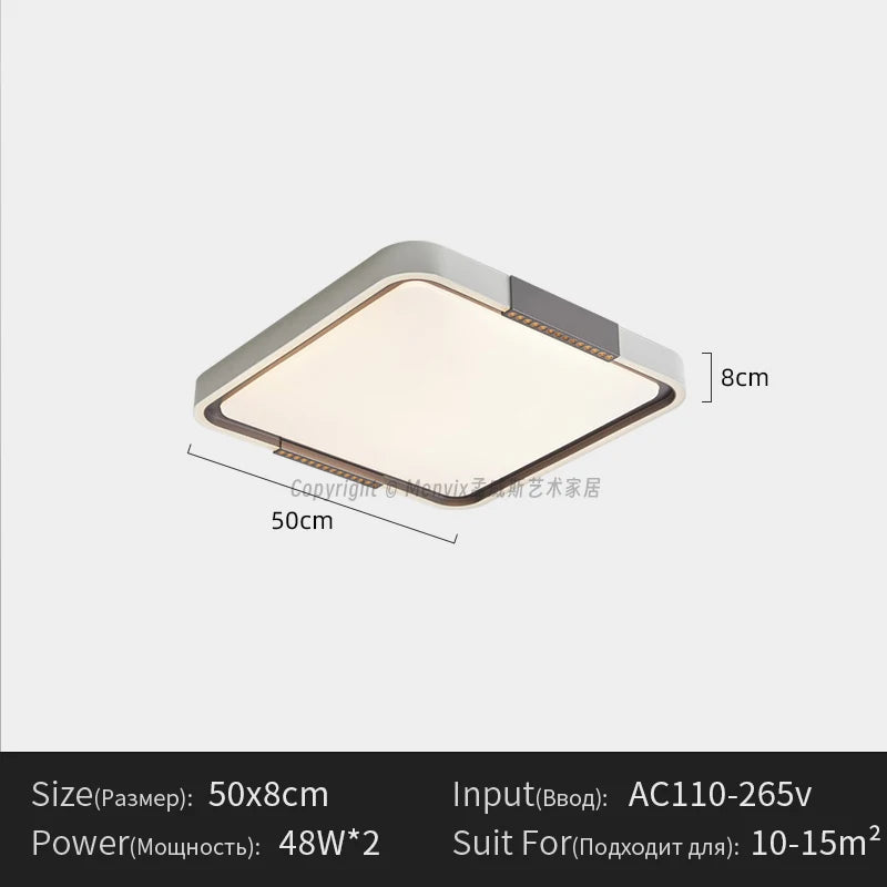 Modern LED Ceiling Lamp Bedroom Study Fixture Round White Home Art Design Indoor Decoration Living Room Lights Lustre Lighting