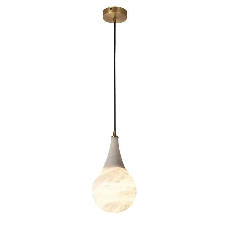 Luxury Home Deco LED Marble Series Designer Hanging Lamps Suspension Luminaire Lampen Pendant Light for Staircase Living Room