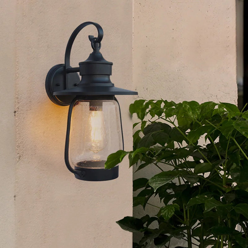 Aluminum horse lamp outdoor wall lamp waterproof and rust proof courtyard lamp balcony retro villa garage garden wall lamp