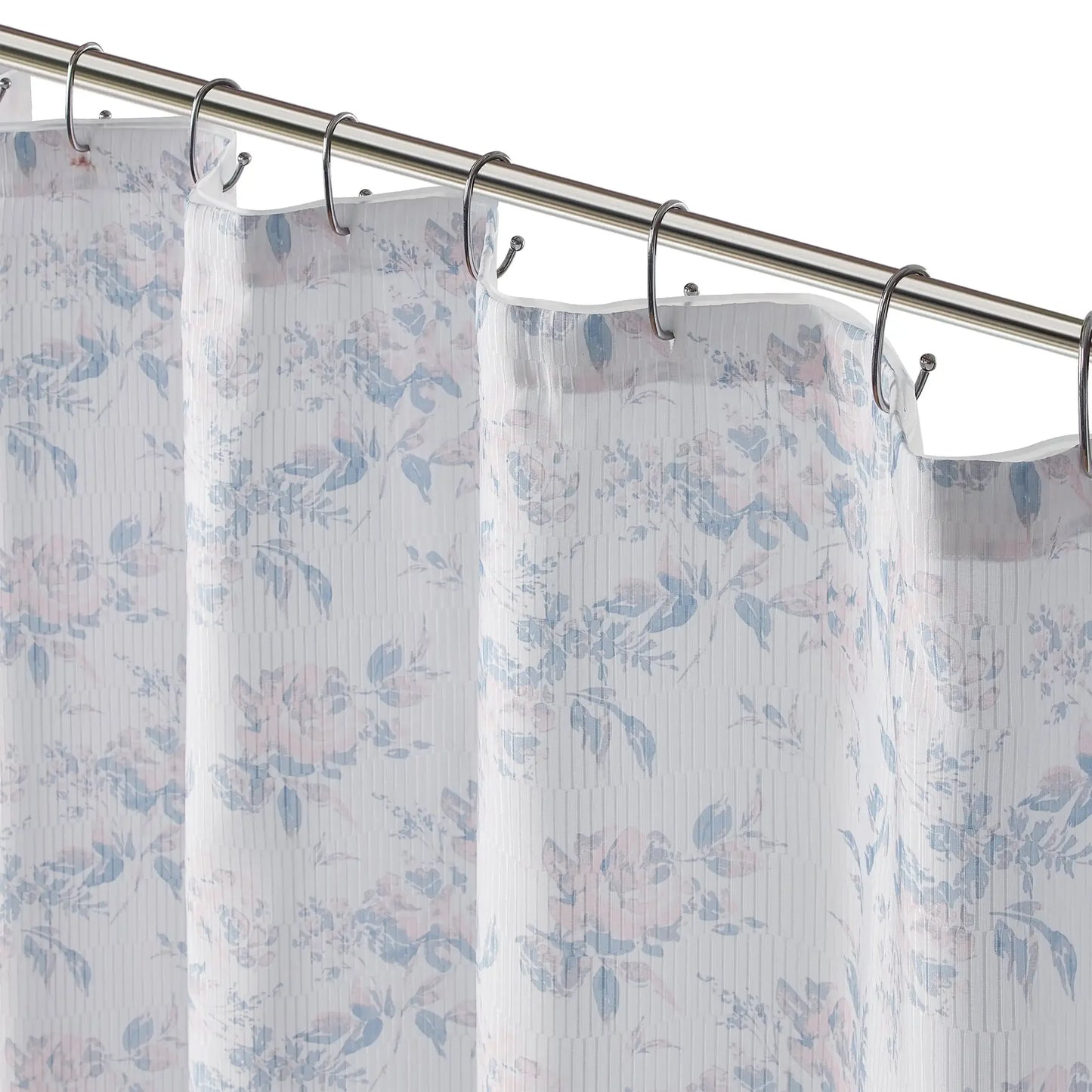 My Texas House Rebecca 14-Piece Bright White Floral Shower Curtain Bath Set