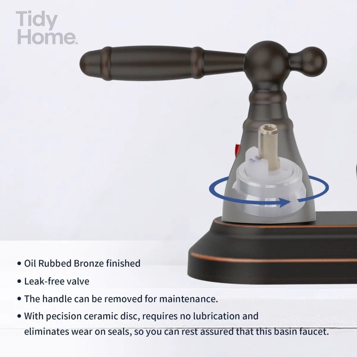 Bathroom Faucet ,Bronze 360 Degree High Arc Swivel Spout,Vanity Faucet Modern 3 Holes Lavatory Faucet NOT INCLUED Drain