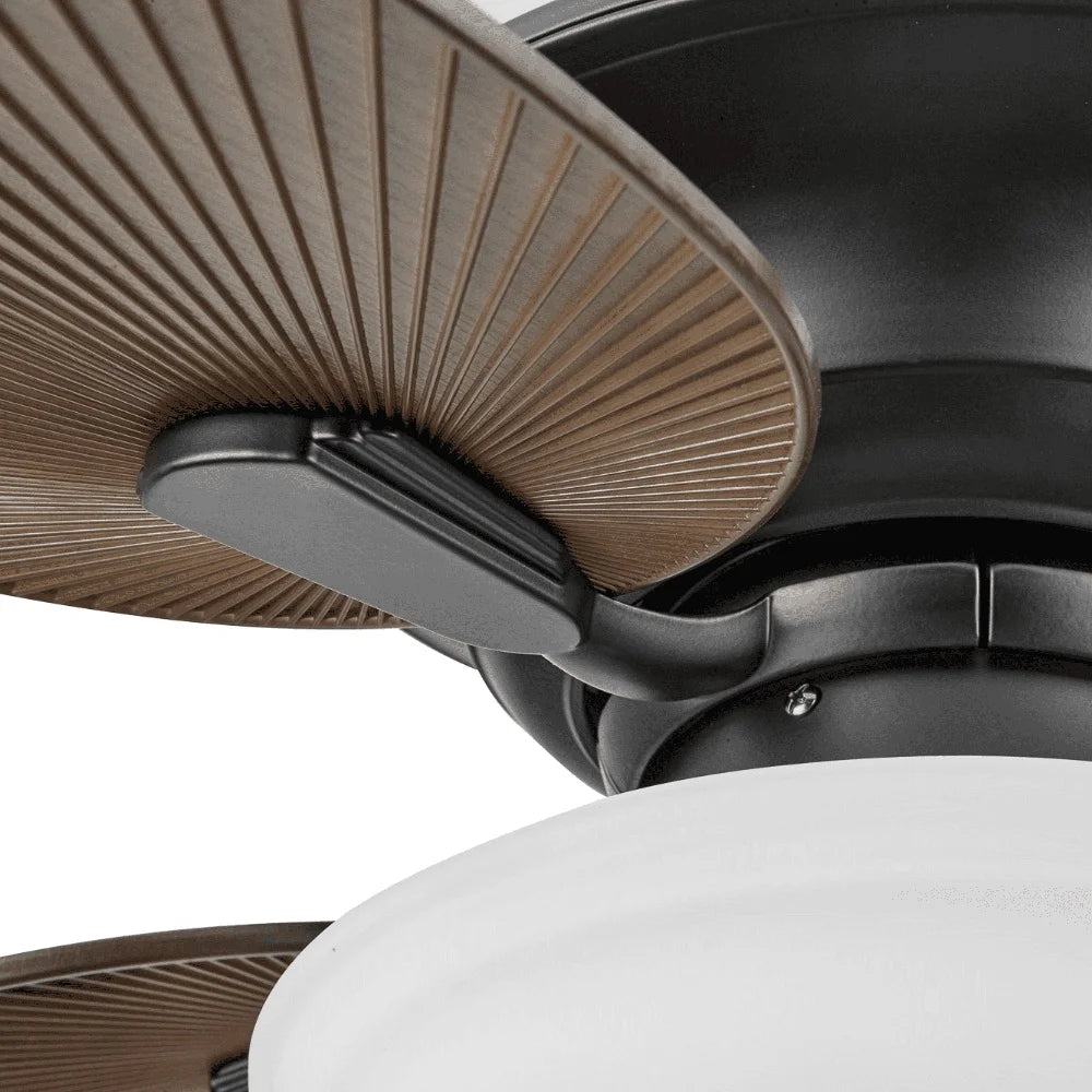 52 Inch Indoor Outdoor Ceiling Fan with Light Pull Chains Reversible Motor Dimmable Frosted Glass Bowl Efficient Air Circulation