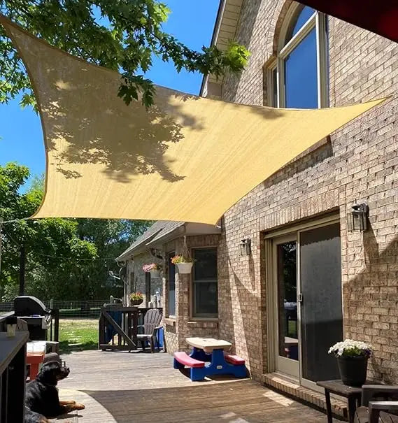 Patio Sun Shade Sail Canopy, 20' x 26' Rectangle Shade Cloth UV Block Sunshade Fabric - Outdoor Cover Awning Shelter for Pergola