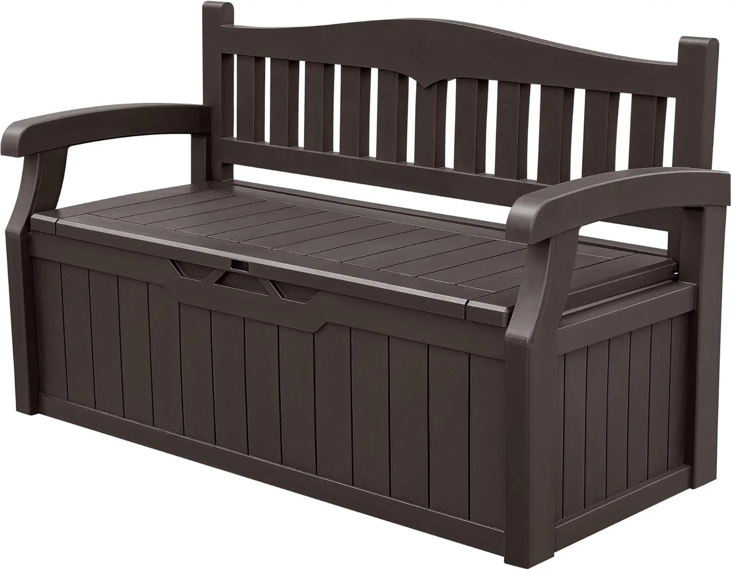 80 Gallon Storage Bench Deck Box Lockable for Patio Furniture, Garden Decor and Outdoor Seating for Cushions, Garden Tool