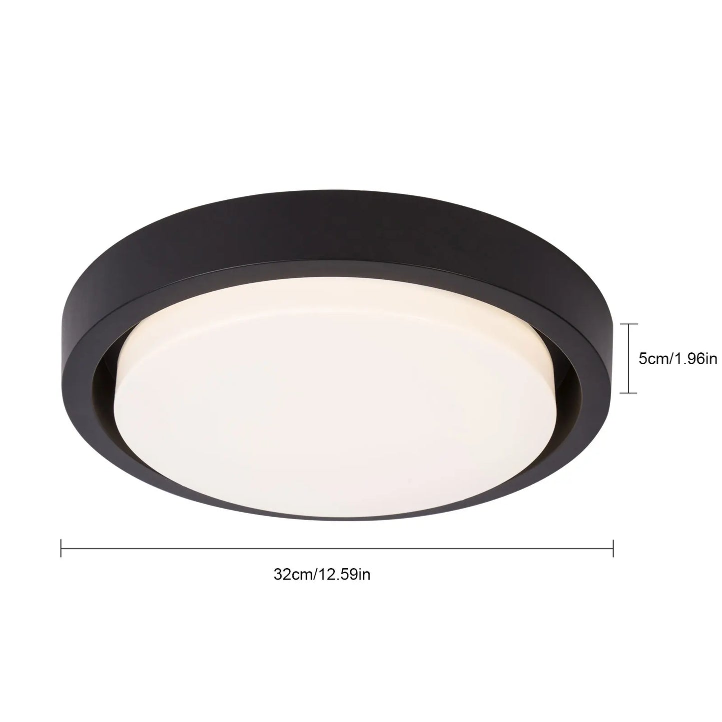 LOYALHEARTDY 18W Ceiling Light Fixture Flush Mount LED Ceiling Lamp Round Chandelier for Bathroom Bedroom Kitchen Laundry Room