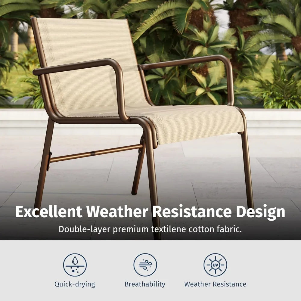 4 Seats Outdoor Furniture Set, Waterproof Patio Furniture Set, Patio Loveseat with Coffee Table