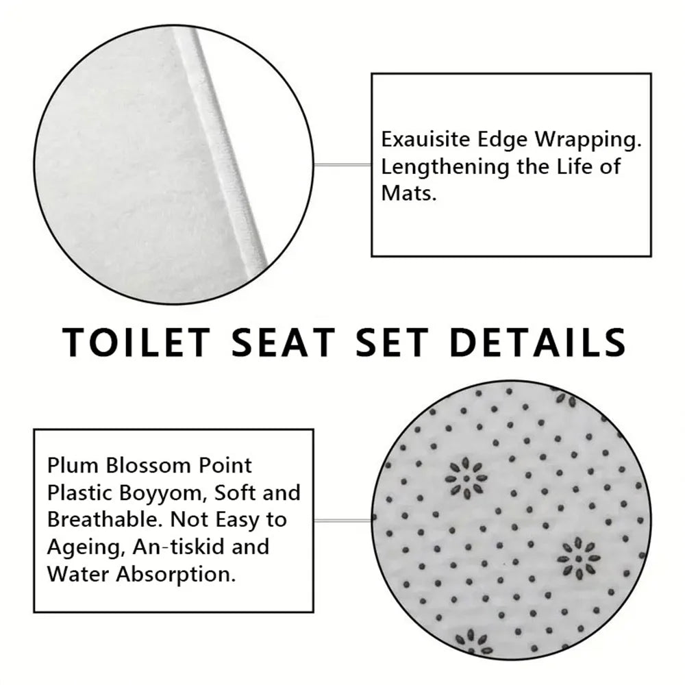Shower Curtain Set Including Rugs Mats Hooks Bathroom Thanksgiving Decor, 4 Piece
