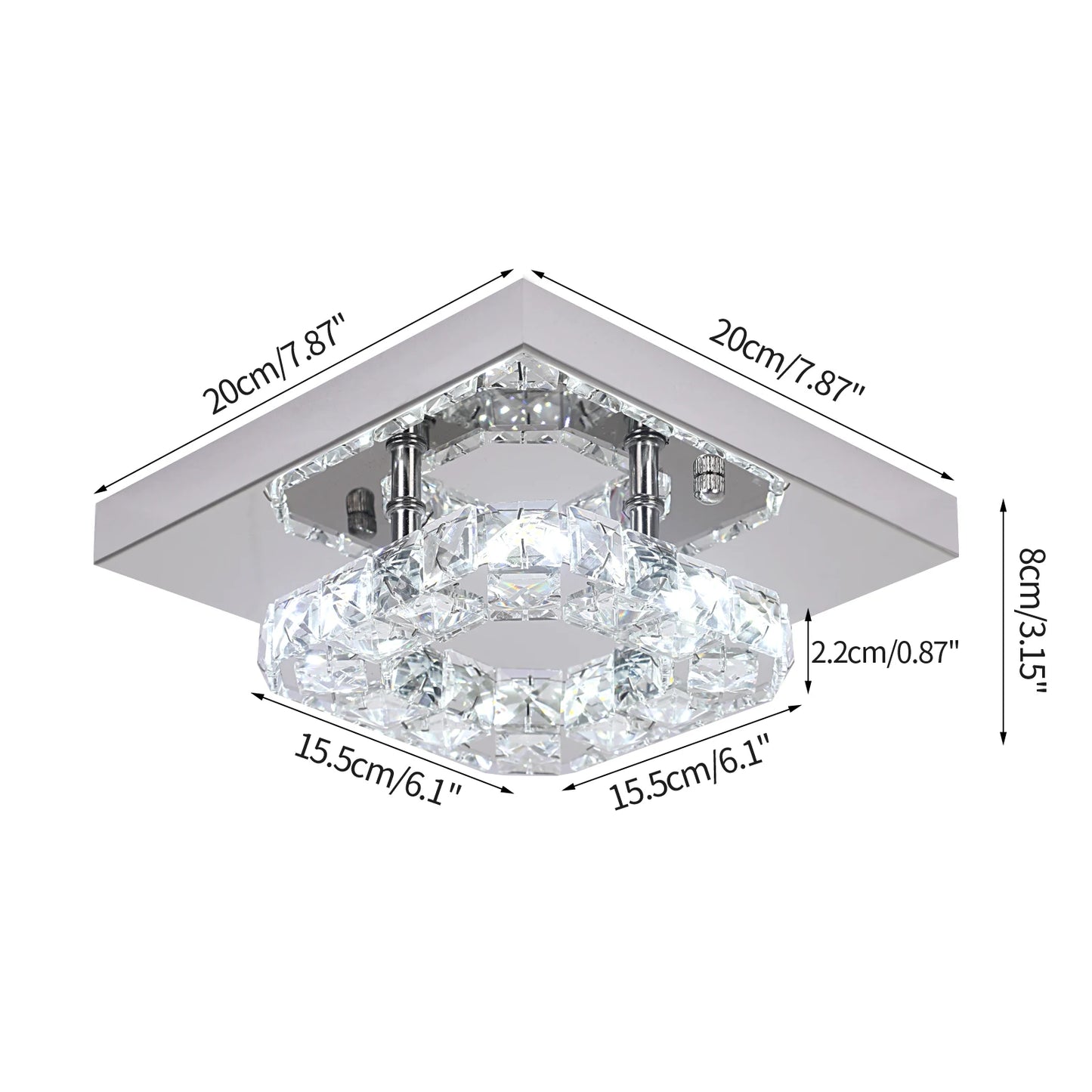 Modern K9 Crystal Ceiling Lamp Decorative Bedroom Led Chandelier Corridor Pendant Lights Indoor Lighting Fixture Living Room