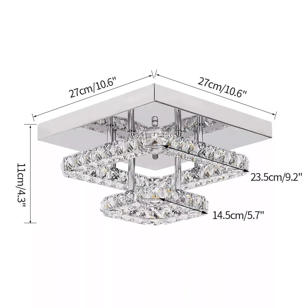 Modern K9 Crystal Ceiling Lamp Decorative Bedroom Led Chandelier Corridor Pendant Lights Indoor Lighting Fixture Living Room
