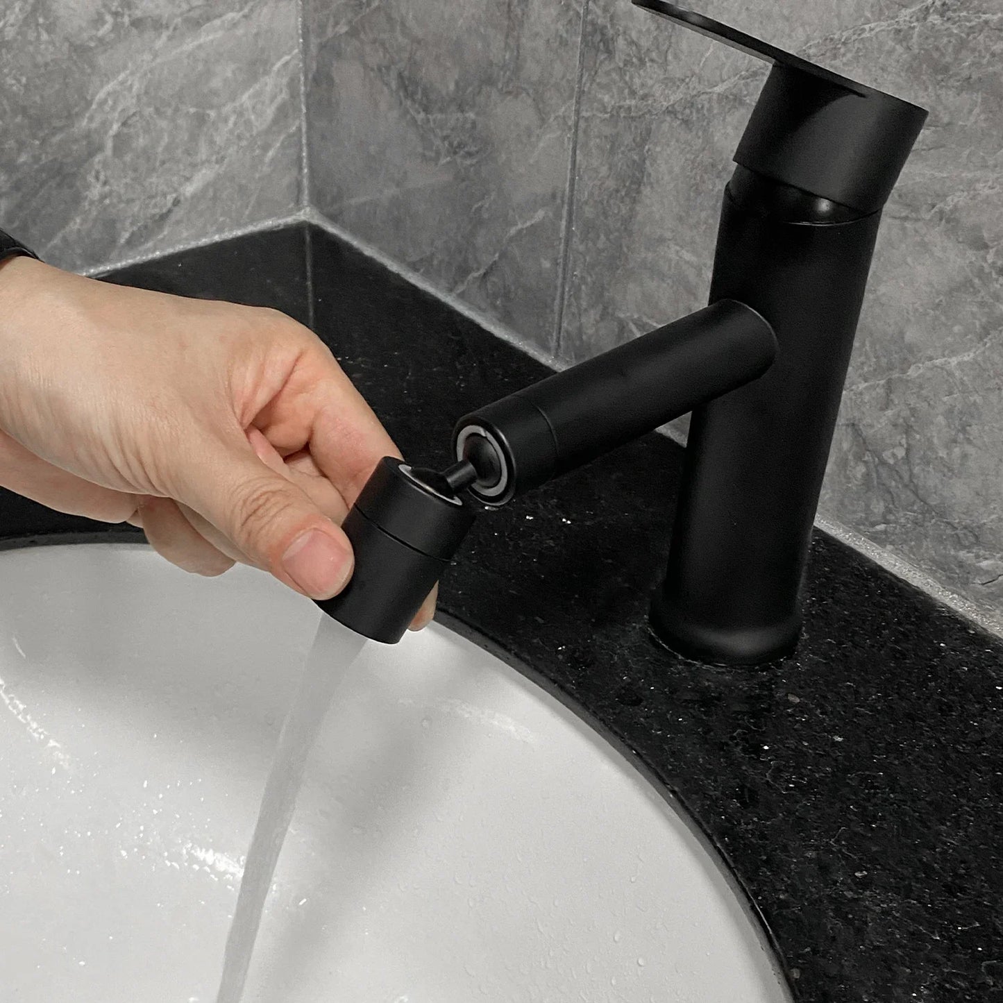 Bathroom Sink Faucet, Single Hole Bathroom Faucet Modern Single Handle Vanity Basin Faucet Stream Deck Kitchen Faucet