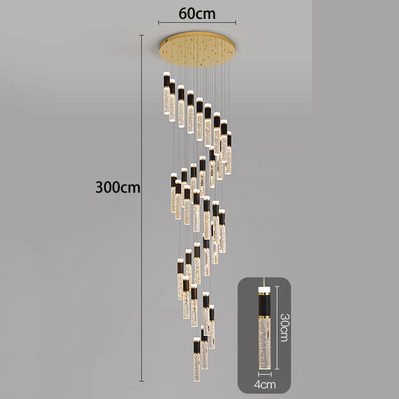 Modern home decor led lights pendant light lamps forstaircase Chandeliers for living room hanging light indoor lighting