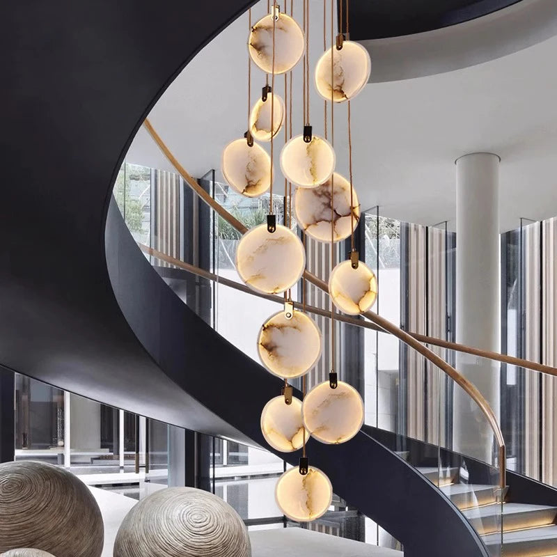 Modern home decoration crystal chandelier, stair Pendant lamp, living room Pendant lights, interior lighting