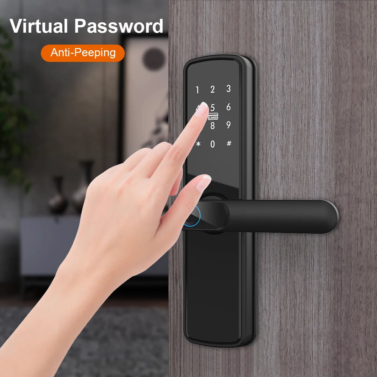 TUYA Fingerprint Door Lock WIFI Keyless Smart  Electronic Lock NFC Keypad APP Password KEY Reversible Handle For Home office