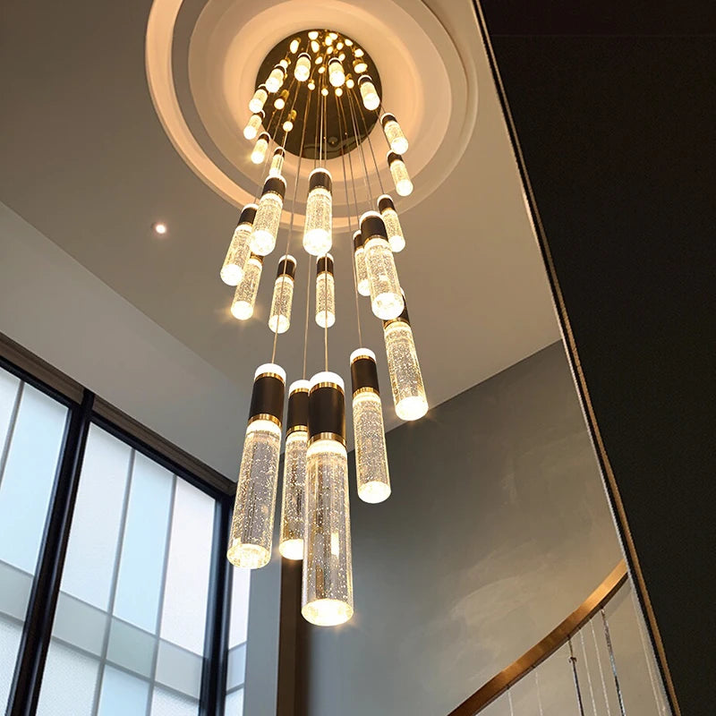 Modern home decor led lights pendant light lamps forstaircase Chandeliers for living room hanging light indoor lighting