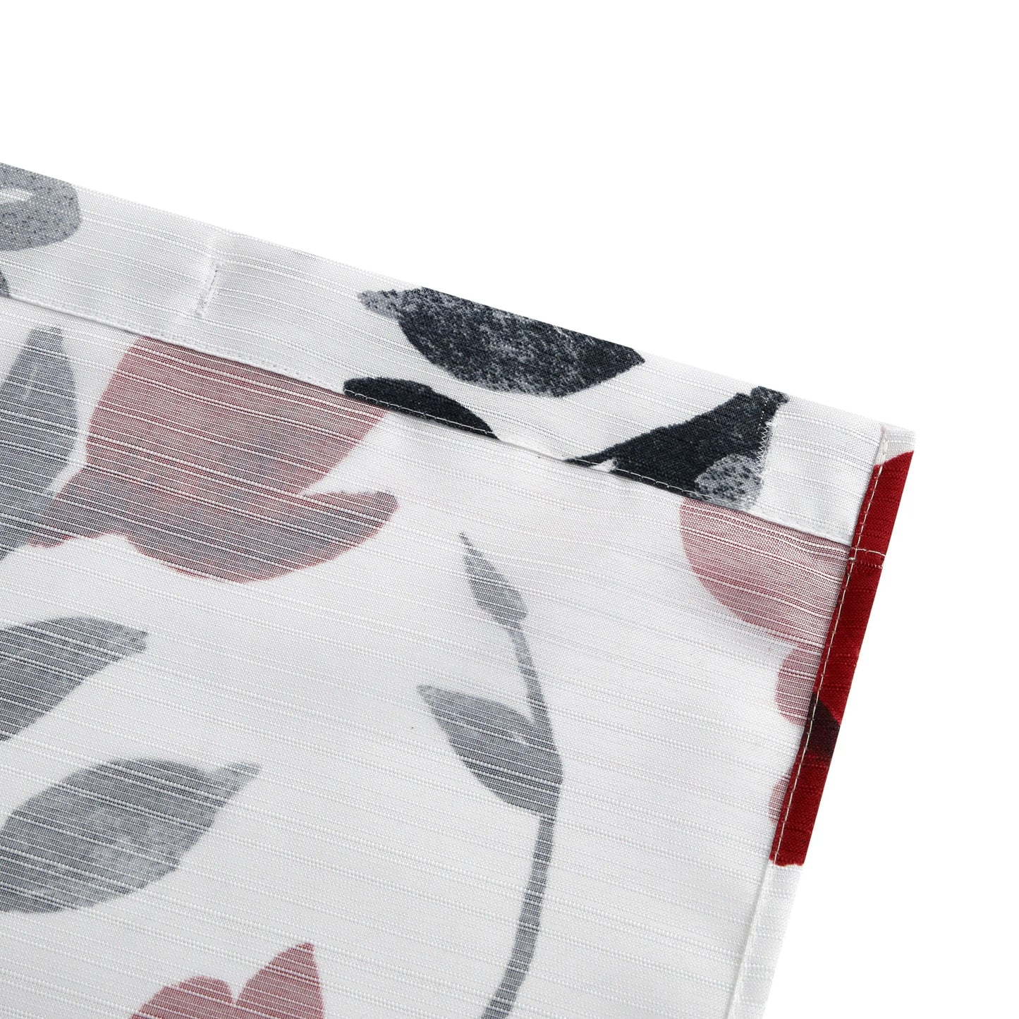 Black Red and Grey Floral Shower Curtain, 72" X 72", Polyester， shower curtain ， curtain