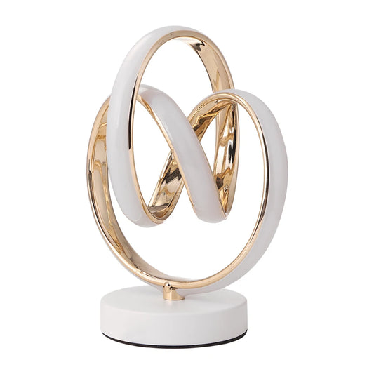 Modern Spiral LED Table Light Metal Bedside Decorative Lighting with US Adapter