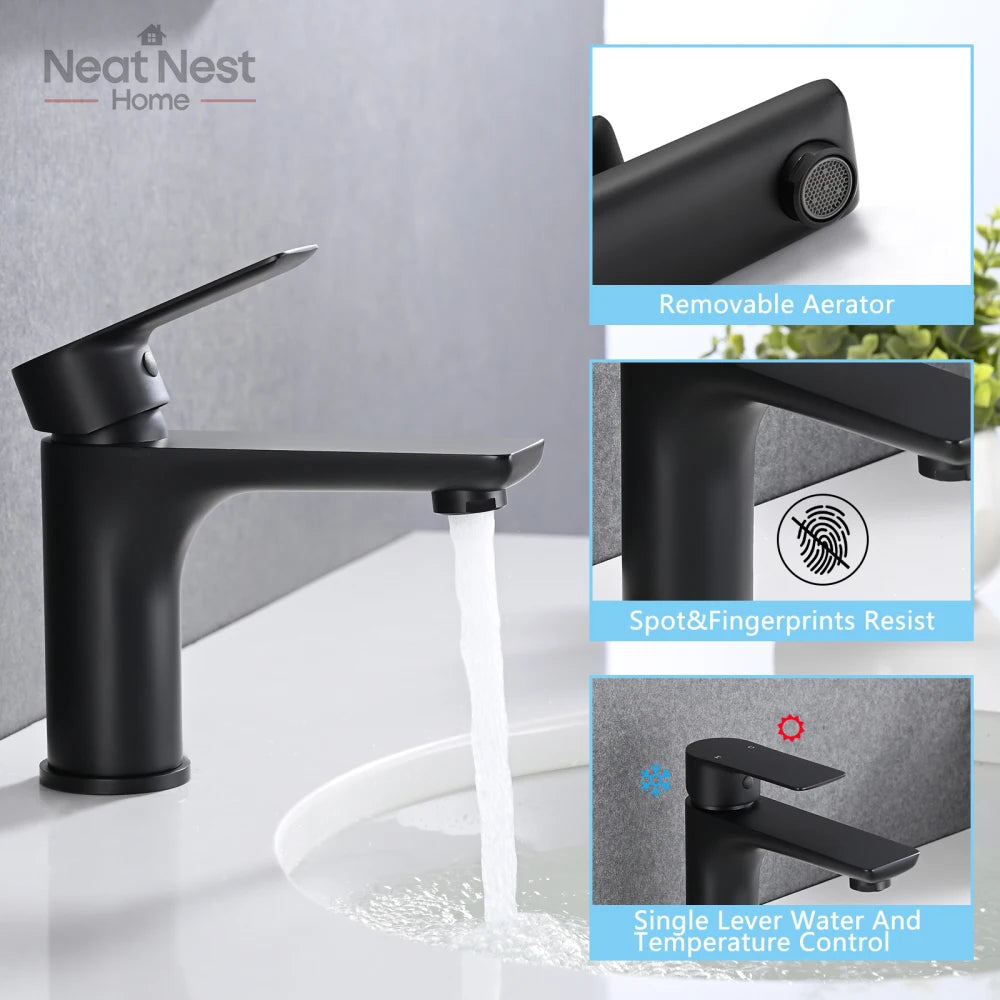 Single lever Handle Lavatory Basin Sink Faucet,Faucet High-temperature limit setting,a clean and modern touch tap for bathroom