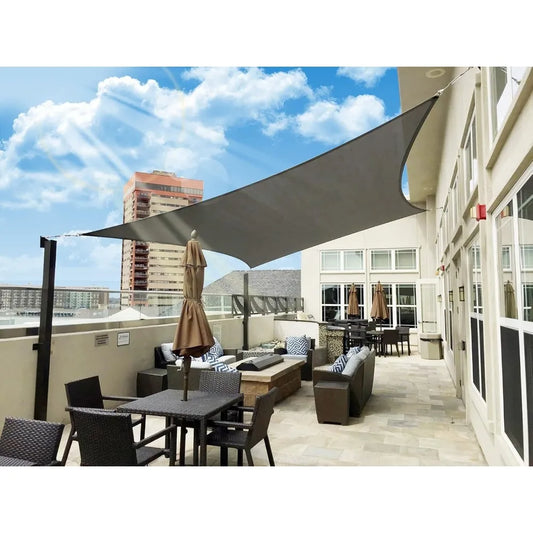 Patio Sun Shade Sail Canopy, 20' x 26' Rectangle Shade Cloth UV Block Sunshade Fabric - Outdoor Cover Awning Shelter for Pergola