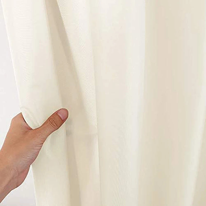 Hotel Quality 100% Waterproof Fabric Shower Curtain Liner with Magnets for Bathroom, 72x72 Inch, Ivory