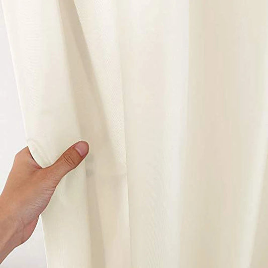 Hotel Quality 100% Waterproof Fabric Shower Curtain Liner with Magnets for Bathroom, 72x72 Inch, Ivory