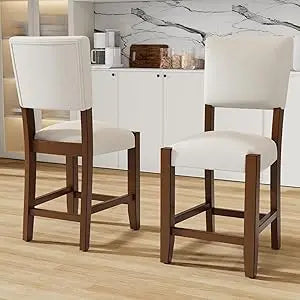 5-Piece Counter Height Dining Set with 1 Faux Marble Top Bar Table and 4 Upholstered Chairs, Mid-Century Modern Kitchen Table S
